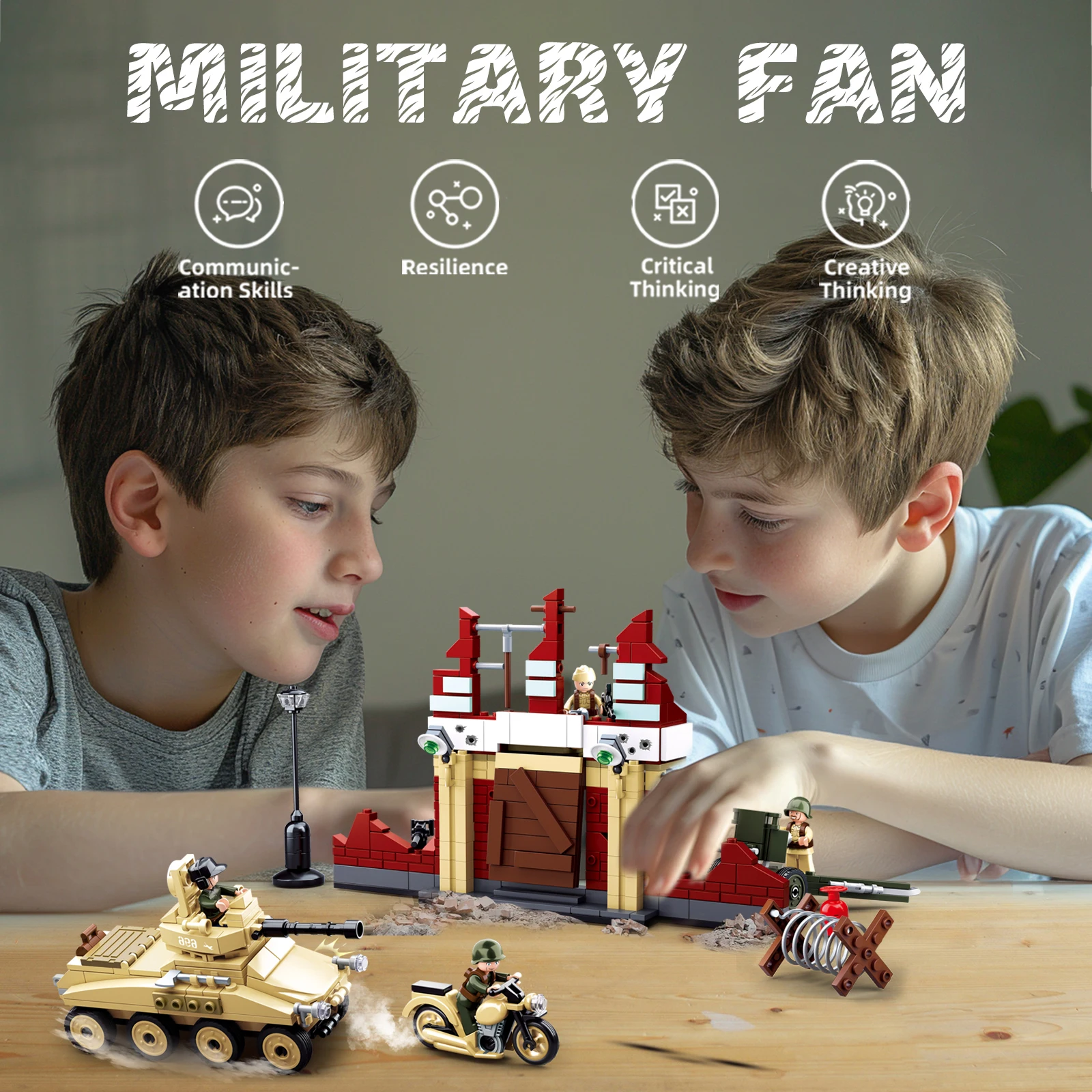 Juego de bloques de construcci - Lego Compatible Military Tank reseña y precio